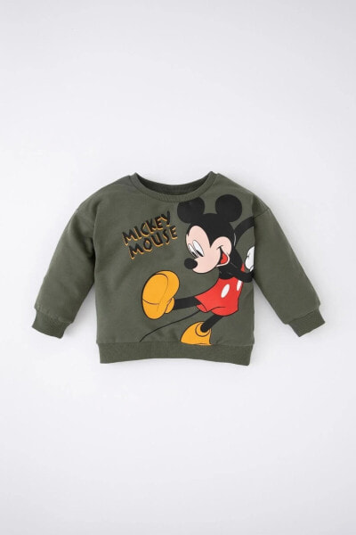 Erkek Bebek Disney Mickey & Minnie Içi Yumuşak Tüylü Sweatshirt