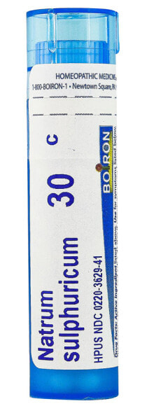 Boiron Natrum Sulphuricum 30C Гомеопатический сульфат натрия против раздражения бронхов 80 пеллет