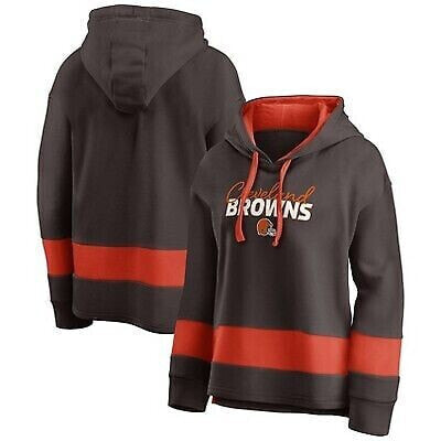 NFL Cleveland Browns Women's Halftime Adjustment Long Sleeve Fleece Hooded