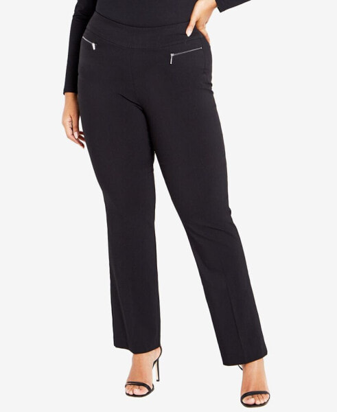 Plus Size Super Stretch Zip Tall Length Pant