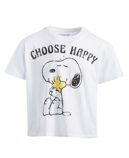 Big Girls Choose Happy Snoopy Graphic Short-Sleeve T-Shirt