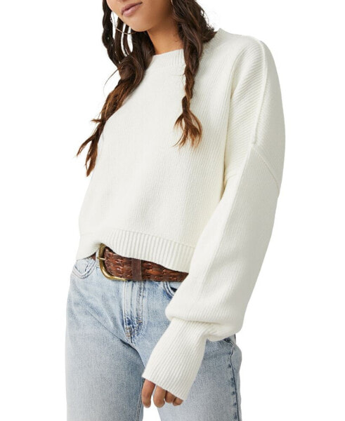 Women's Easy Street Ribbed Cropped Pullover Sweater