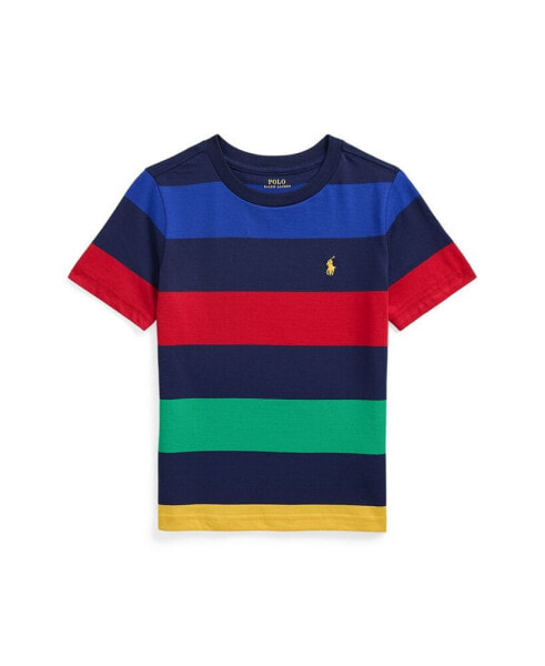 Toddler and Little Boys Striped Cotton Jersey Tee