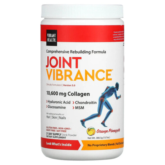 БАД для мышц и суставов Vibrant Health Joint Vibrance, Версия 5.0, Апельсин Ананас, 388.5 г