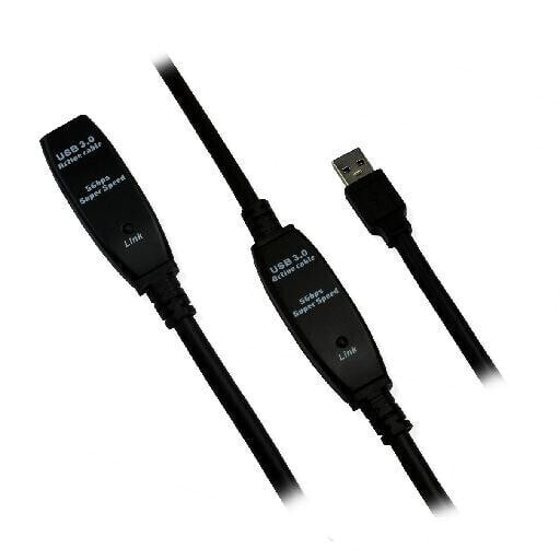 MCL Samar MCL MC923AMF/A-15M - 15 m - USB A - USB A - USB 3.2 Gen 1 (3.1 Gen 1) - 2500 Mbit/s - Black