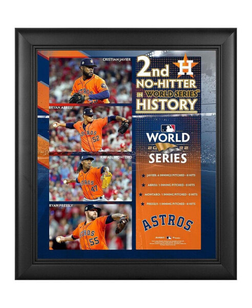 Houston Astros Framed 15" x 17" 2022 World Series Game 4 No-Hitter Collage