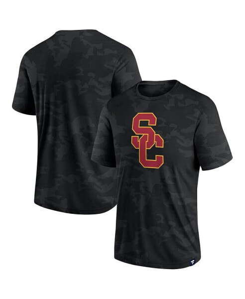 Men's Black USC Trojans Camo Logo T-shirt