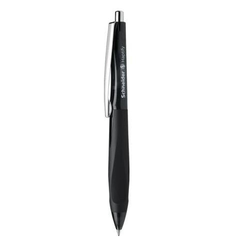 Schneider Schreibgeräte Schneider Pen Haptify - Black - Black - Clip-on retractable ballpoint pen - Medium - Stainless steel - Metal