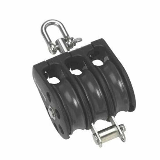 BARTON MARINE T3 Triple Swivel Pulley With Bearings&Becket