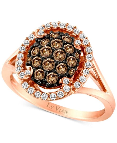 Кольцо Le Vian Diamond Halo (14k Rose Gold)