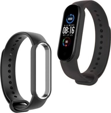 Strado WYP Pasek silikonowy do Xiaomi Mi Band 7 - Czarny