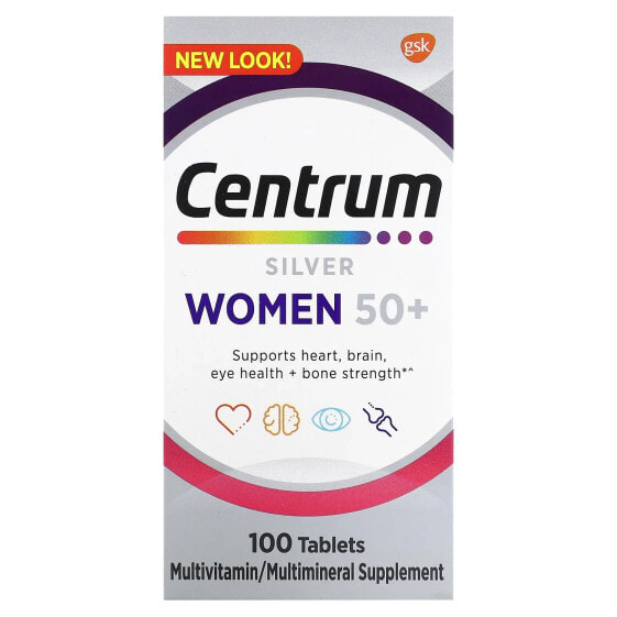 Витаминно-минеральный комплекс CENTRUM Silver Women 50+, 100 таблеток