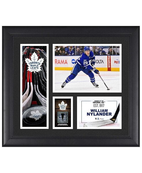 William Nylander Toronto Maple Leafs Framed 15" x 17" Player Collage with a Piece of Game-Used Puck