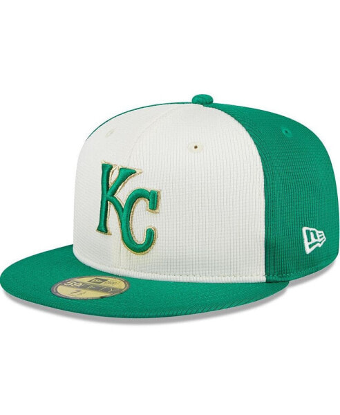 Men's White/Green Kansas City Royals 2024 St. Patrick's Day 59FIFTY Fitted Hat