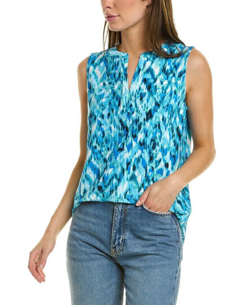 Jones New York Scuba Moss Top Women's Blue Xs