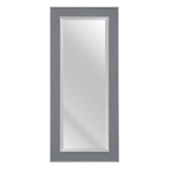 Настенное зеркало 56 x 2 x 126 cm Серый Деревянный Белый