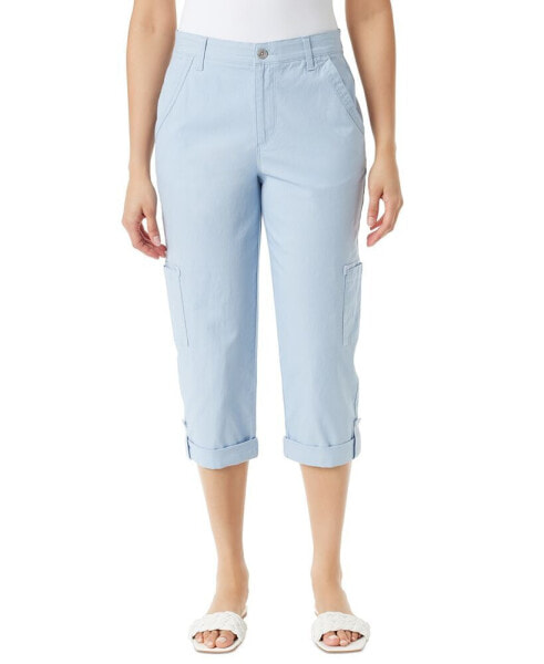 Women's Adjustable-Hem Cargo Capri Pants