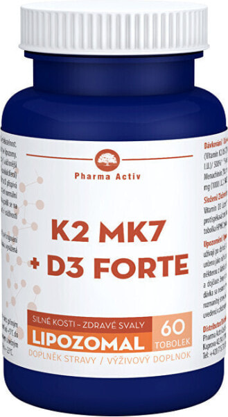 Витаминный комплекс Liposomal K2 MK7 + D3 Forte 60 капсул