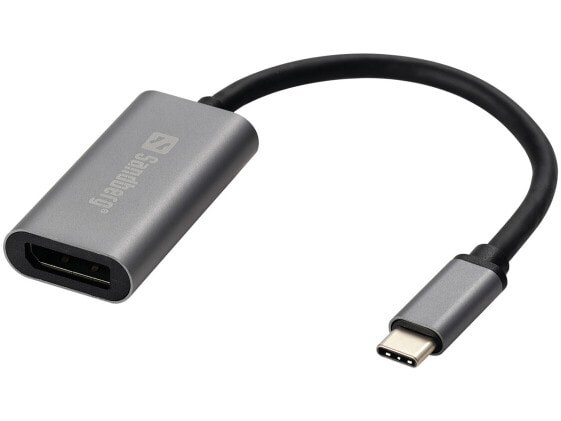SANDBERG USB-C to DisplayPort Link, USB Type-C, DisplayPort, Male, Female, Grey, Windows 10, Windows 7, Windows 8