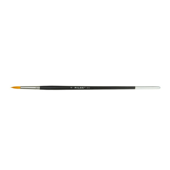 MILAN Polybag 6 Premium Synthetic Round Paintbrushes With Long Handle Series 612 Nº 4