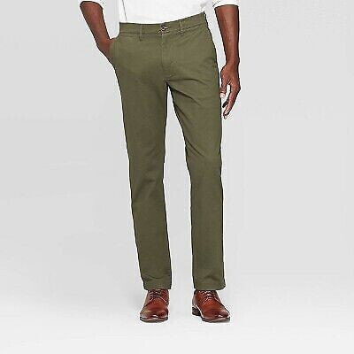 Men's Every Wear Athletic Fit Chino Pants - Goodfellow & Co Paris Green 34x30