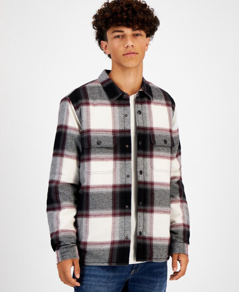Men's Travis Plaid Shirt Jacket, Created for Macy's