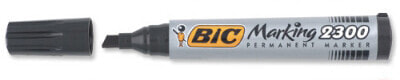 BIC Marking 2300 - Black - Chisel tip - Black - Grey - 3.1 mm - 5.3 mm - Cardboard - Glass - Metal - Paper - Plastic