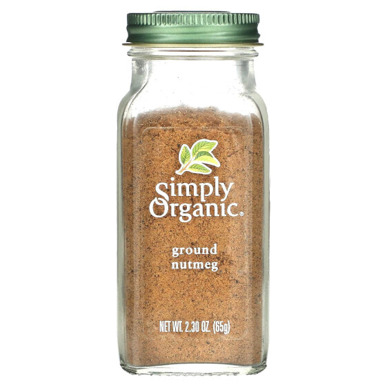 Simply Organic, Молотый мускатный орех, 65 г (2,30 унции)