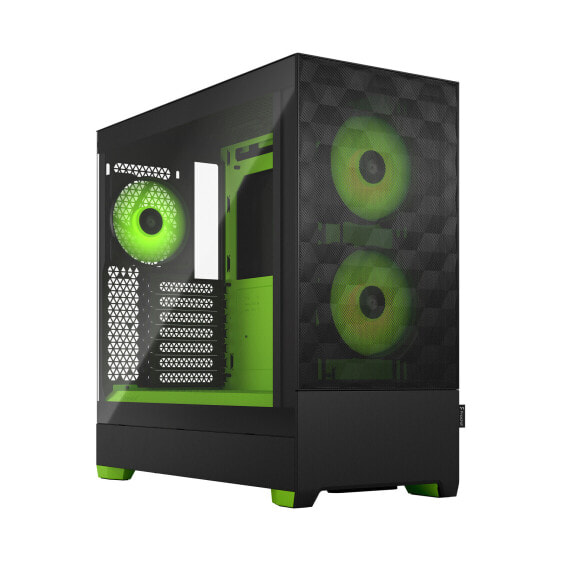 Fractal Design Pop Air - Tower - PC - Black - Green - ATX - micro ATX - Mini-ITX - Steel - Tempered glass - Multi