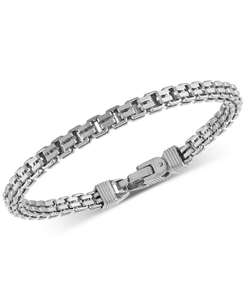 Double Box Link Bracelet in Sterling Silver, Created for Macy's