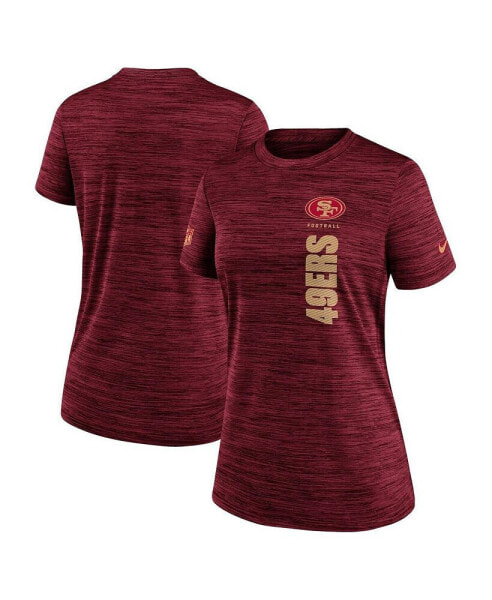 Women's Scarlet San Francisco 49ers Velocity Performance T-Shirt