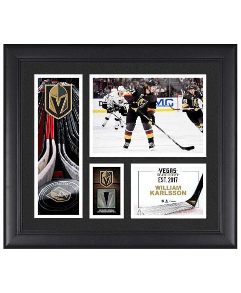 William Karlsson Vegas Golden Knights Framed 15" x 17" Player Collage with a Piece of Game-Used Puck