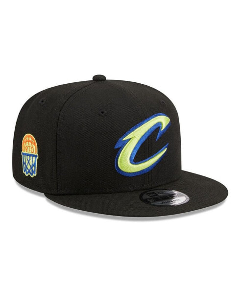 Men's Black Cleveland Cavaliers Neon Pop 9FIFTY Snapback Hat