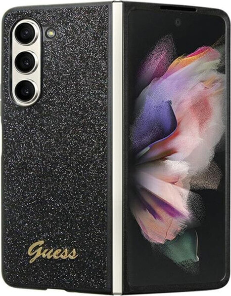 Guess Etui Guess GUHCZFD5HGGSHK Samsung Galaxy Z Fold 5 hardcase Glitter Script czarny/black