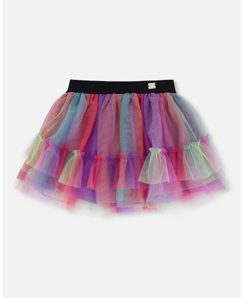 Big Girls Rainbow Tulle Skirt