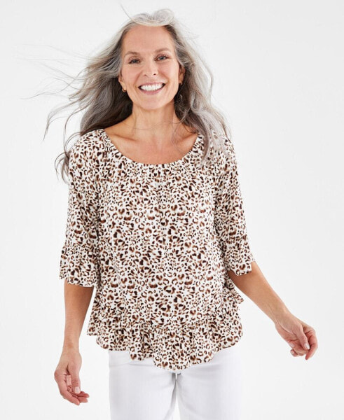 Petite Embellished Convertible-Neck Top, Created for Macy's