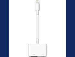 Адаптер цифровой Lightning Digital AV от Apple - адаптер цифровой, цифровой/дисплей/видео, видео/аналоговый 0,16 м - 19-контактный