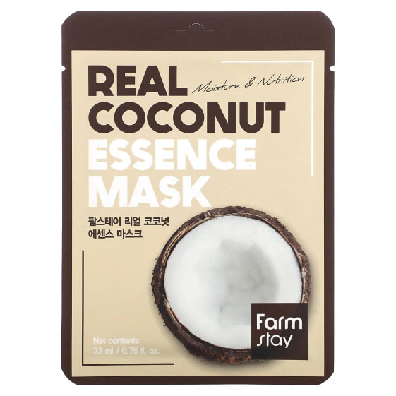 Real Coconut Essence Beauty Mask, 1 Sheet, 0.78 fl oz (23 ml)