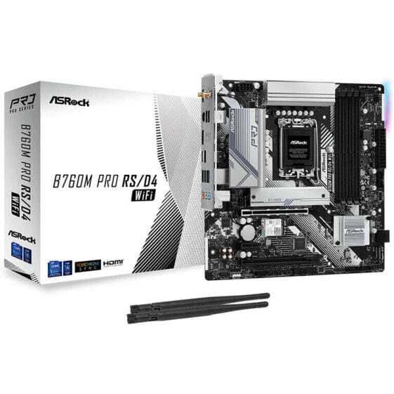 ASRock B760M Pro RS/D4 WiFi, Intel B760 Mainboard - Sockel 1700, DDR4