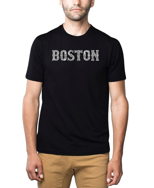 Men's Premium Word Art T-Shirt - Boston Neighborhoods