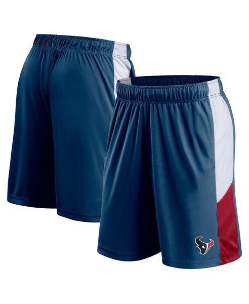Men's Navy Houston Texans Prep Colorblock Shorts