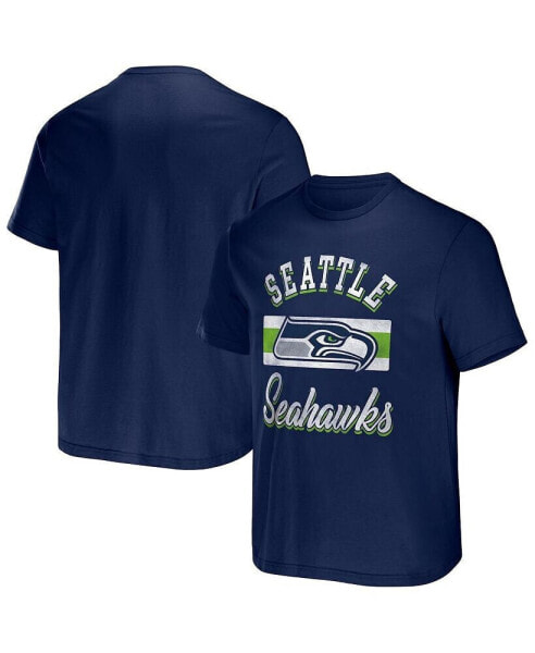 Men's NFL x Darius Rucker Collection by College Navy Seattle Seahawks Stripe T-shirt