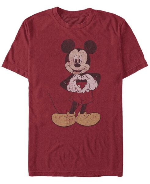 Men's Vintage-Like Mickey Short Sleeve Crew T-shirt