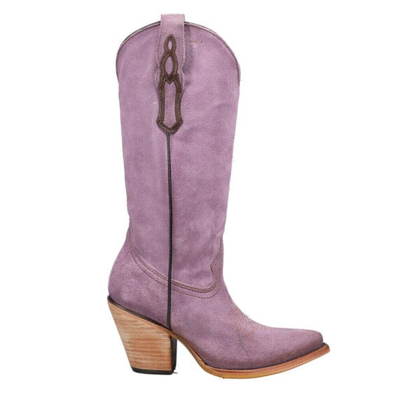 Corral Boots Embroidery Pointed Toe Cowboy Womens Purple Casual Boots Z5204