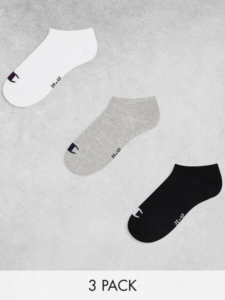 Champion trainer socks in grey white black 3 pack