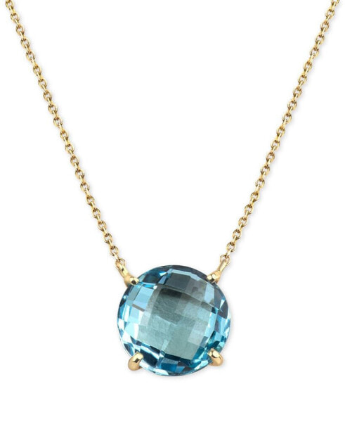 Blue Topaz Pendant Necklace (8 ct. t.w.) in 14k Gold