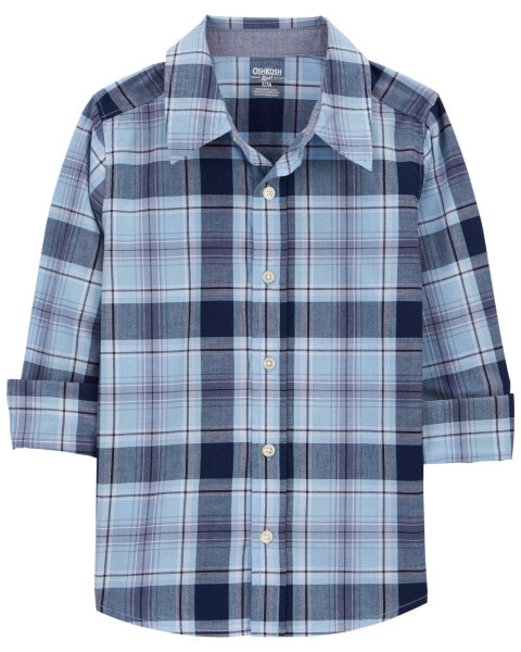 Kid Plaid Button-Front Shirt 4