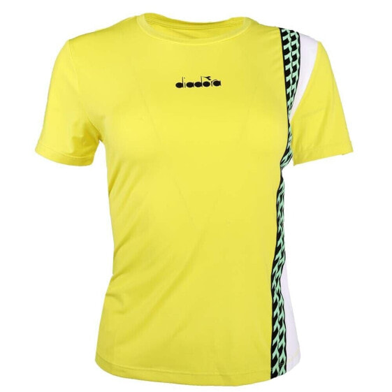 Diadora Challenge Tennis Crew Neck Short Sleeve Athletic T-Shirt Womens Green Ca