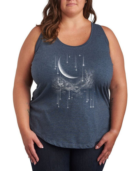 Falling Stars Plus Size Graphic Tank