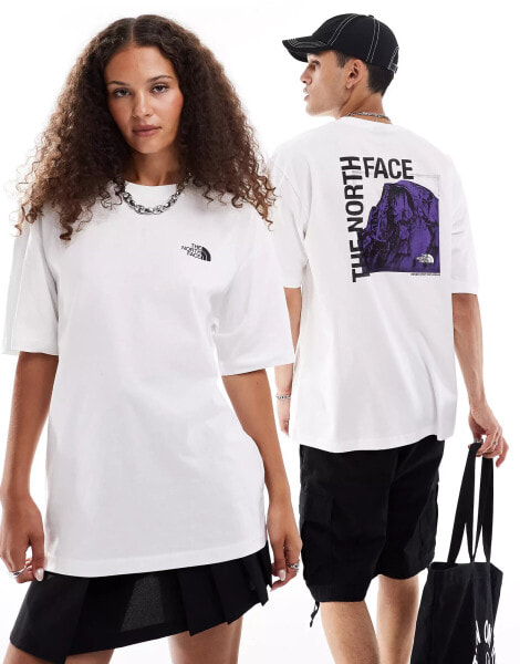 The North Face Half Dome back print oversized t-shirt in white